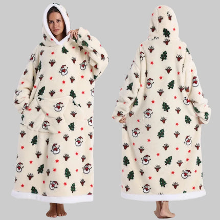 Oversized Blanket Hoodie with Large Hood | Comfortable Wearable Blanket for Home and Outdoor Relaxation
