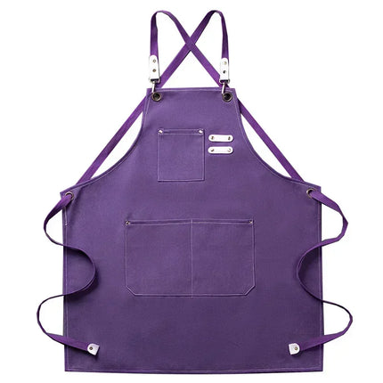 Durable Canvas Kitchen Apron with Adjustable Fit | Unisex Workwear for Chefs and Baristas