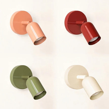 Scandinavian Wall Light with Adjustable Head | Modern Macaron Design for Warm Illumination