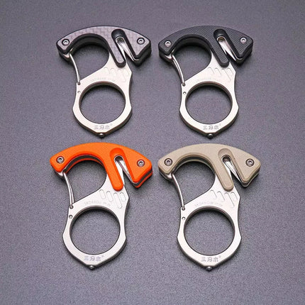 Emergency Glass Breaker Keychain Tool, Compact Car Escape Tool with Finger Ring and Spring Clip, 3 Colors, Everyday Carry