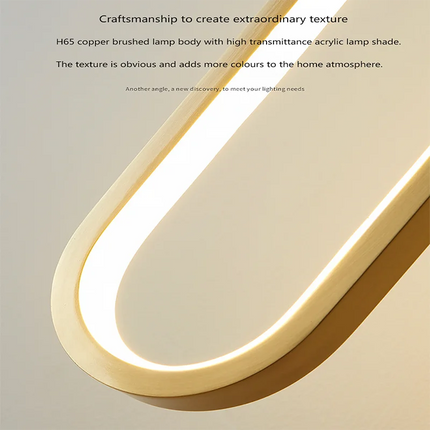 Modern LED Pendant Light with Adjustable Height | Gold or Black Finish for Elegant Home Illumination