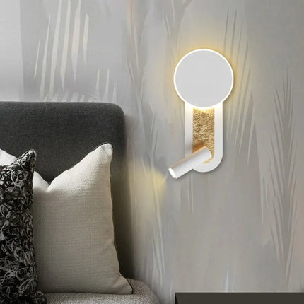 Modern Dual LED Wall Light with Adjustable Spotlight | Minimalist Nordic Design for Perfect Night Reading