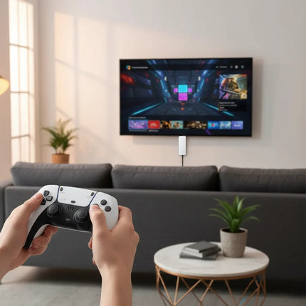4K Retro Gaming Console Stick with Dual Wireless Controllers | Compact Plug-and-Play for Family Fun