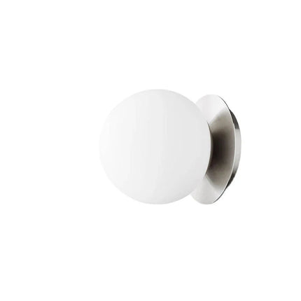 Nordic Globe Glass Wall Lamp with Opal Shade | Minimalist Lighting for Bathrooms and Bedrooms