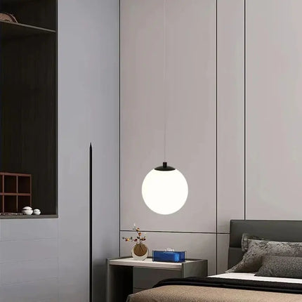 Scandinavian Pendant Light with Opal Glass Globes | Adjustable Ceiling Fixture for Warm Ambient Illumination