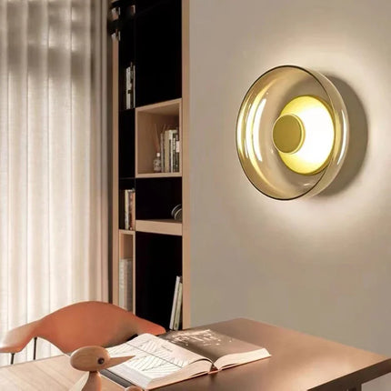Nordic Glass LED Wall Sconce with Elegant Round Design | Soft Warm Light for Ambient Illumination