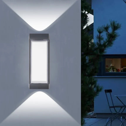 Modern LED Wall Light with Up & Down Lighting | Waterproof Sconce for Indoor and Outdoor Ambience