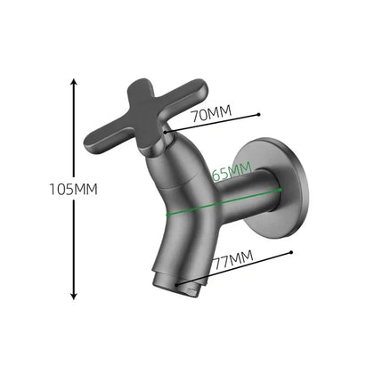 Outdoor Faucet, Solid Brass Wall Mounted Faucet with Single Lever – image 4