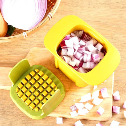 Vegetable Dicer and Chopper with Stainless Steel Blades | Efficient Food Prep for Quick Meal Preparation