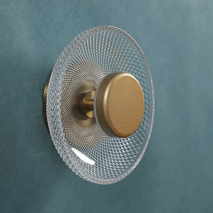 Textured Glass Wall Lamp with Integrated LED | Modern Ambient Lighting for Stylish Interiors