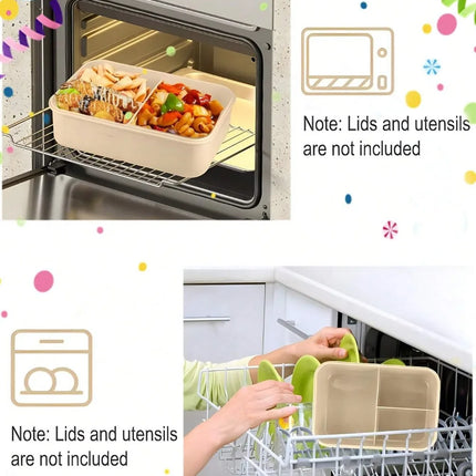 Bento Lunch Box with 4 Compartments & Leak-Proof Seal | 1200 ml for Work, School & Travel