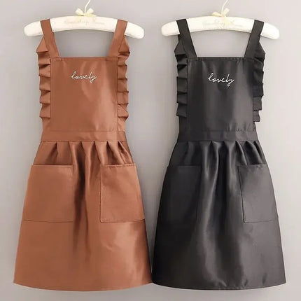 Waterproof Work Apron with Princess Style Design | Floral Print for Restaurants and Gardening