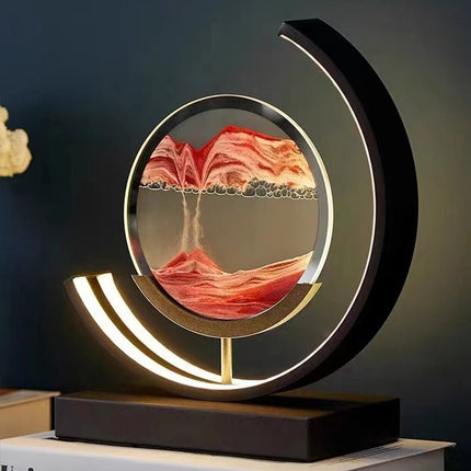 LED Table Lamp with Dynamic 3D Sand Art | 360° Rotation for Mesmerizing Ambient Lighting