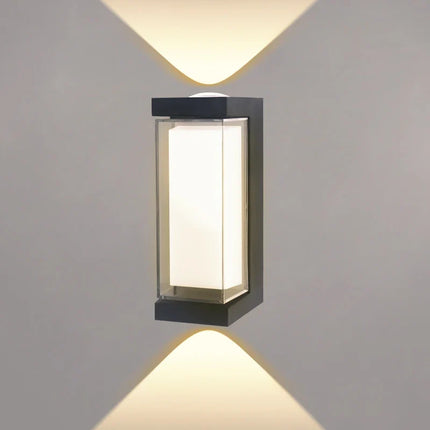 Modern LED Wall Light with Up & Down Lighting | Waterproof Sconce for Indoor and Outdoor Ambience
