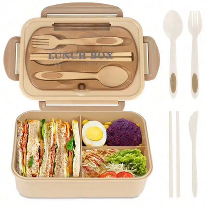 Bento Lunch Box with 4 Compartments & Leak-Proof Seal | 1200 ml for Work, School & Travel