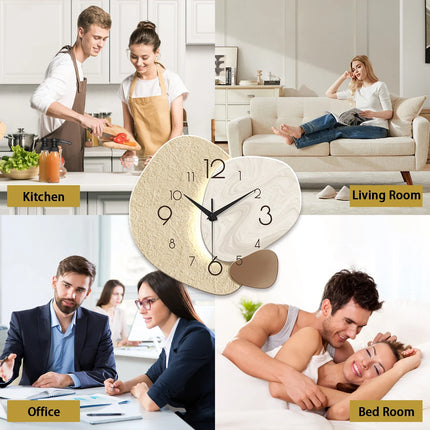 Silent Quartz Wall Clock with Modern Decorative Design | Stylish Timepiece for Living Rooms and Bedrooms