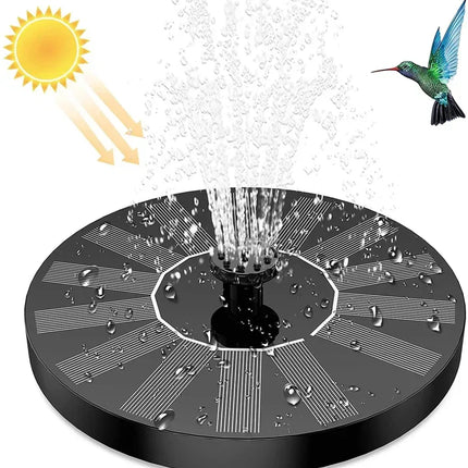 Solar-Powered Water Fountain with Adjustable Spray Height | Elegant Design for Garden Serenity