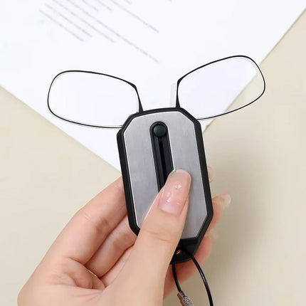 Folding Keychain Reading Glasses, Slim Pocket Readers in 1.0x to 3.0x Magnification for Menus, Labels and Small Print