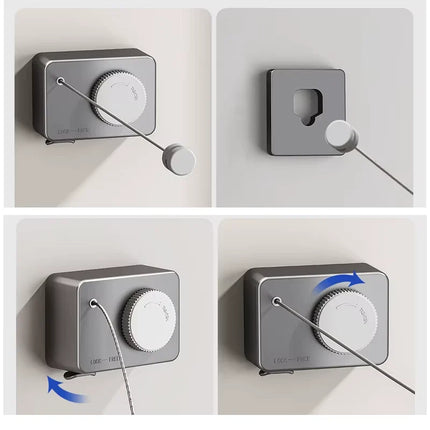 Retractable Clothesline with UV Resistance & Easy Installation | Space-Saving Solution for Outdoor Drying