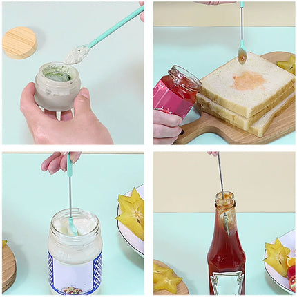 Extendable Bottle Spatula Set with Flexible Head, Long Reach Scraper for Sauce Bottles, Jars and Tubs, 4 Colour Options
