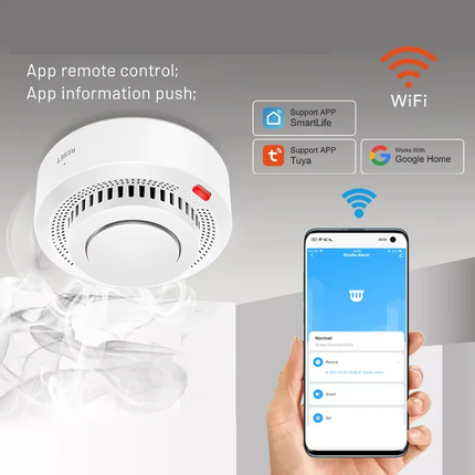 Battery Smoke Detector with WiFi, Fire Alarm for Home – image 5