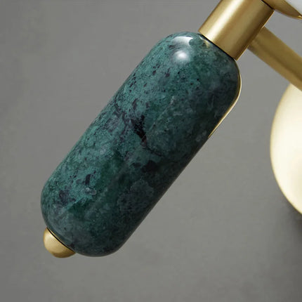 Marble and Glass Wall Lamp with Frosted Globe Diffuser | Luxurious Ambient Lighting for Modern Interiors