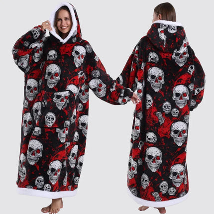 Oversized Blanket Hoodie with Large Hood | Comfortable Wearable Blanket for Home and Outdoor Relaxation