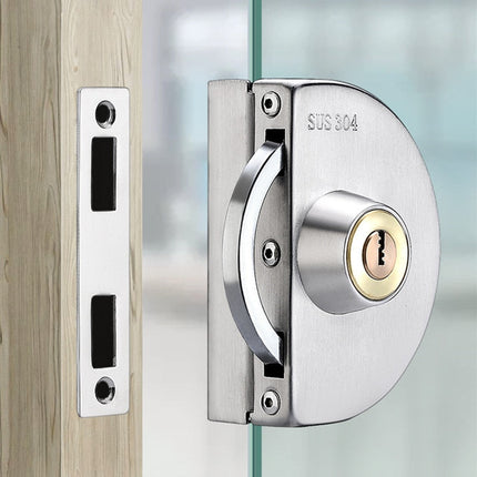 Sliding Door Lock for Glass Doors, Stainless Steel Sliding Glass Door Latch, Door Latch Lock for Home and Office