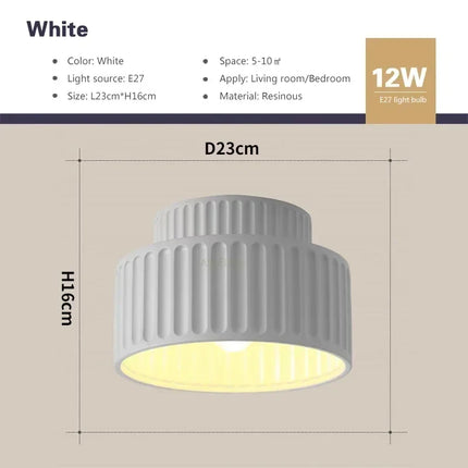 Nordic Ripple Ceiling Light with Sculptural Ribbed Texture | Warm Ambient Glow for Minimalist Interiors