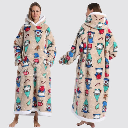 Oversized Blanket Hoodie with Large Hood | Comfortable Wearable Blanket for Home and Outdoor Relaxation