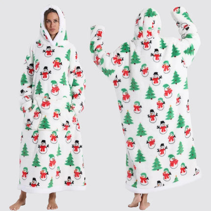 Oversized Blanket Hoodie with Large Hood | Comfortable Wearable Blanket for Home and Outdoor Relaxation