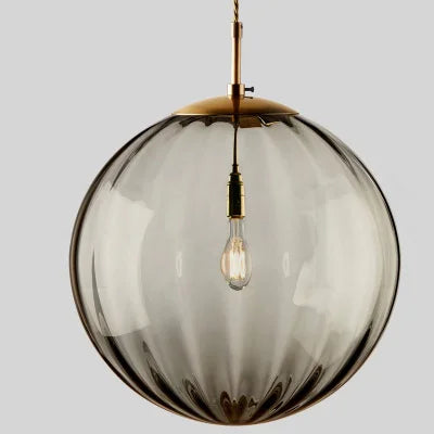 Modern Glass Ball Pendant Light with Hand-Blown Shade | Ambient Illumination for Dining Rooms and Bedrooms