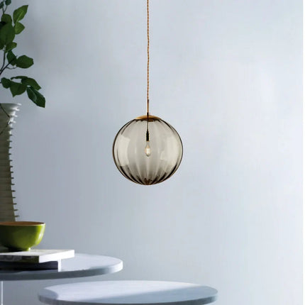 Modern Glass Ball Pendant Light with Hand-Blown Shade | Ambient Illumination for Dining Rooms and Bedrooms