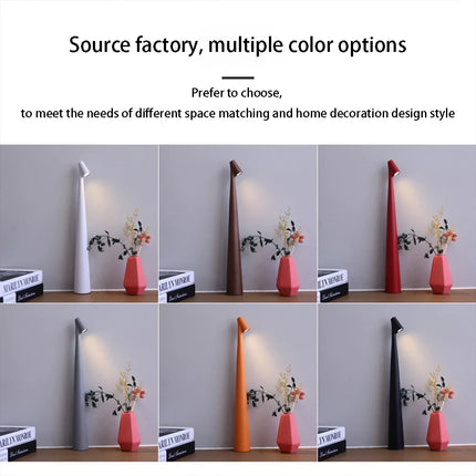 LED Table Lamp with Touch Dimming & USB Rechargeable Battery | Modern Minimalist Lighting for Home Decor
