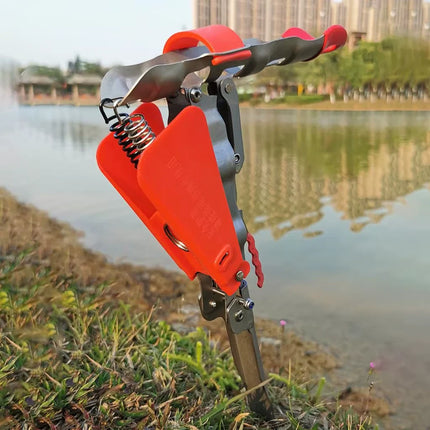 Spring-Loaded Fishing Rod Holder with Adjustable Angle | Durable Design for Stable Casting