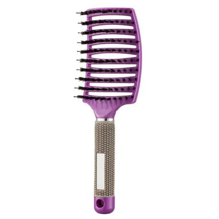 Detangling Hair Brush, Curved Bristle and Nylon Detangling Brush for Scalp Massage – image 4