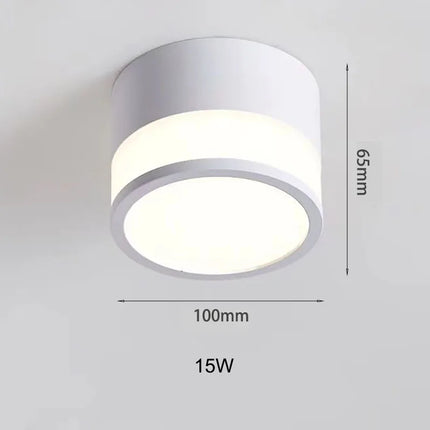 Nordic Surface Mounted LED Downlight with Adjustable Brightness | Modern Minimalist Lighting for Home Interiors