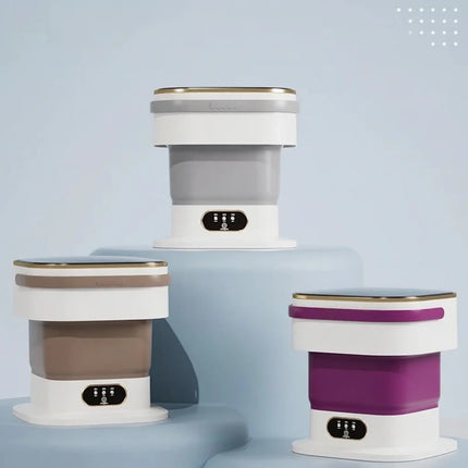 Portable Mini Washing Machine with Foldable Design | Compact Washer for Easy Laundry in Small Spaces