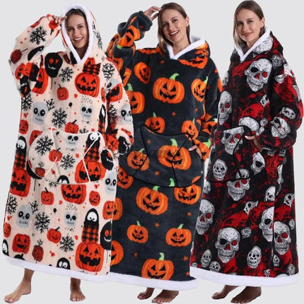 Oversized Blanket Hoodie with Large Hood | Comfortable Wearable Blanket for Home and Outdoor Relaxation
