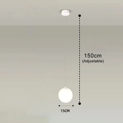 Scandinavian Pendant Light with Opal Glass Globes | Adjustable Ceiling Fixture for Warm Ambient Illumination