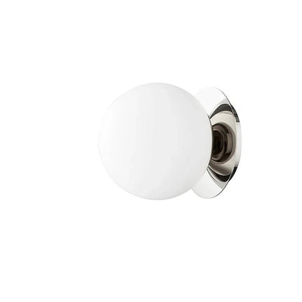 Nordic Globe Glass Wall Lamp with Opal Shade | Minimalist Lighting for Bathrooms and Bedrooms