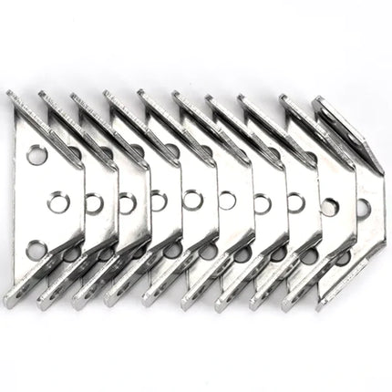 Corner Brace Brackets, Set of 10 Corner Support Braces, 1.7mm Thick Reinforcement for Shelves and Furniture