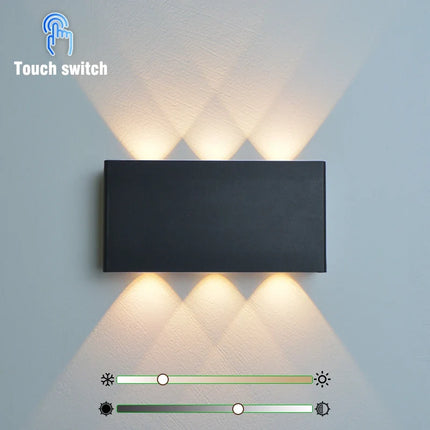 Rechargeable Wall Lamp with Modern Wood-Grain Design | Wireless Touch-Controlled Lighting for Any Space