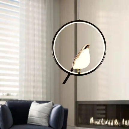 Magpie Pendant Light with Adjustable 31W LED | Nordic Bird Design for Serene Home Illumination
