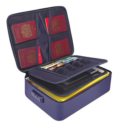 Fire Resistant Document Bag with Zipper for Passport and Cash – image 7