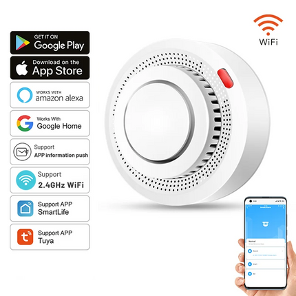 Battery Smoke Detector with WiFi, Fire Detector with App Alerts – image 4