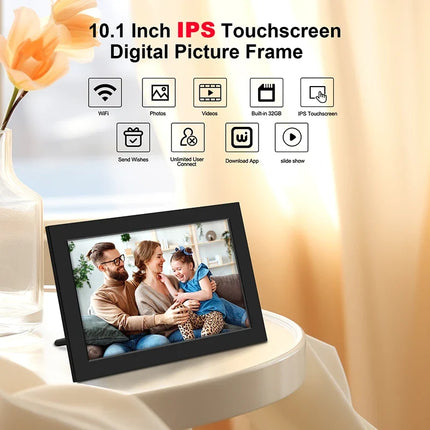 WiFi Digital Photo Frame with 25.6 cm IPS HD Touchscreen | 32GB Storage for Instant Photo Sharing