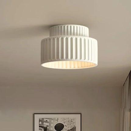 Nordic Ripple Ceiling Light with Sculptural Ribbed Texture | Warm Ambient Glow for Minimalist Interiors