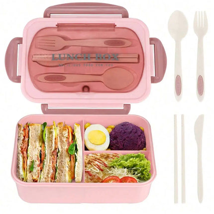 Bento Lunch Box with 4 Compartments & Leak-Proof Seal | 1200 ml for Work, School & Travel