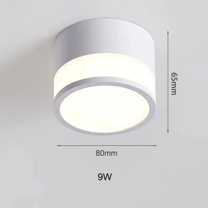 Nordic Surface Mounted LED Downlight with Adjustable Brightness | Modern Minimalist Lighting for Home Interiors